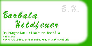 borbala wildfeuer business card